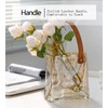Clear Handbag Flower Vase - Glass Purse Vase for Flowers,