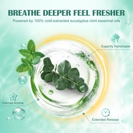 Maybeluck Eucalyptus Mint Shower Steamers 18 Pack - Eucalyptus for Shower, Aromatherapy Birthday Gifts for Women & Men, Natural Essential Oil Bombs for Home Spa & Self Care Relaxation