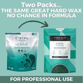 Cirepil - Homme - 800g / 28.22 oz Wax Beads Bag - Fresh Marine Scent - Flexible Formula for Male, Easy Application and Removal
