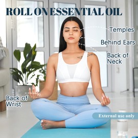 Calm Essential Oil Roll On, Aromatherapy Roll On Oil Blends for Stress Relief, Massage, Self Care Relaxation Gift, Perfect Stocking Stuffers
