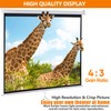 JungleA Pull Down Projector Screen,72 inch 4:3 HD Foldable and
