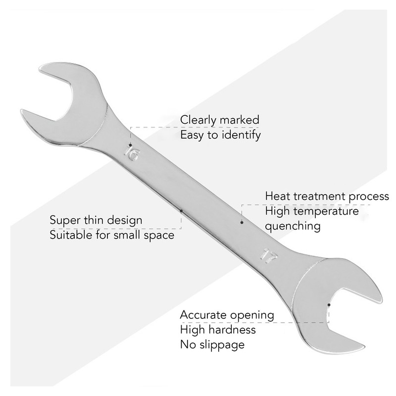 11Pcs Dual Open End Spanner Set Anti Rust High Hardness