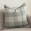 vctops Rustic Lattice Cotton Linen Decorative Throw Pillow Cover Embroidery