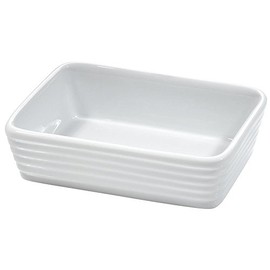 Küchenprofi 07 5011 82 12 Auflaufform "Burgund" rechteckig 12 cm, Porzellan, weiß, 12 x 8 x 4 cm