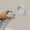 Deflecto Plastic Dryer Vent Draft Blocker, 4" Diameter, White (BD04)
