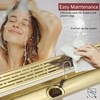 muschbath 32 Inch Linear Shower Drain, Brushed Gold Shower Drain,