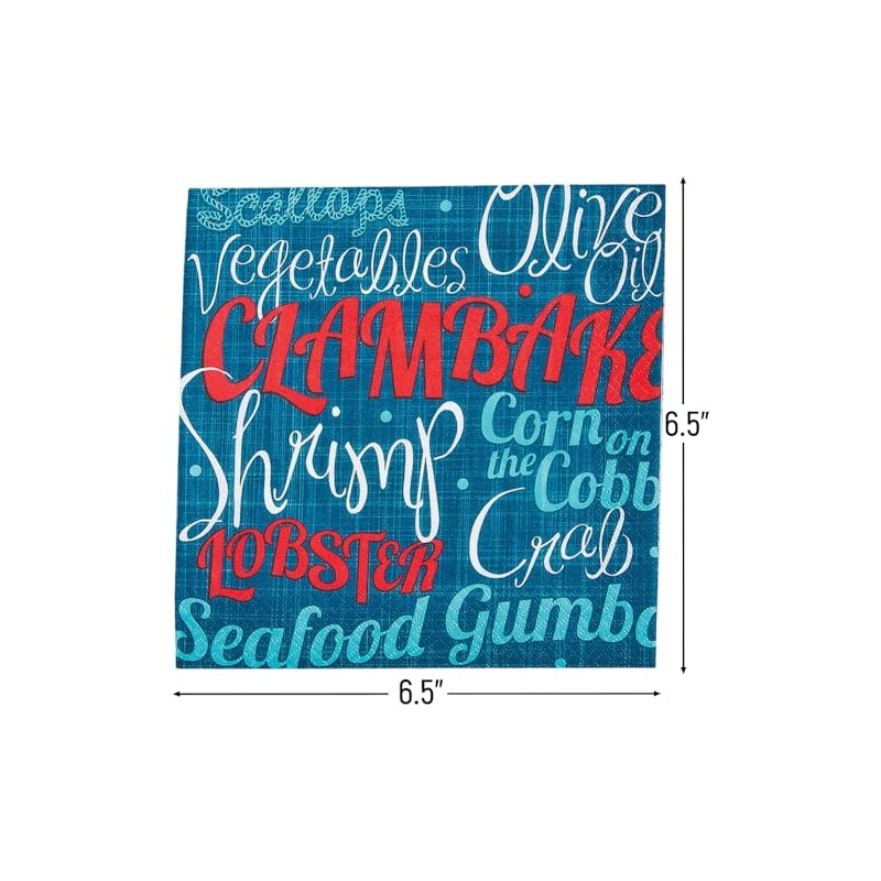 Clambake Lunch Napkins - 16 Pack - Party Supplies
