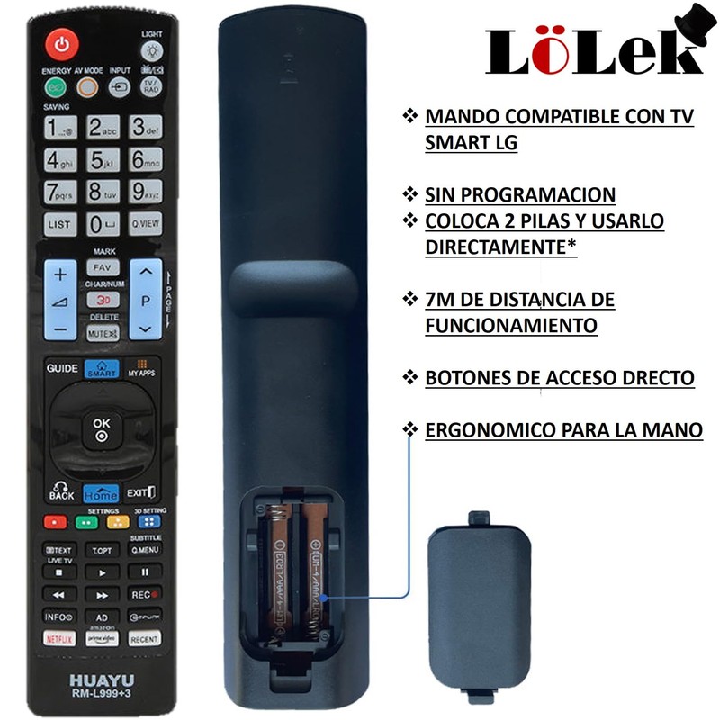 LoLek Remote Control for LG Smart TV, Compatible with Most