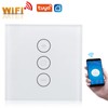 Smart Curtain Switch Tempered Glass Touch Panel WiFi Switch, Compatible
