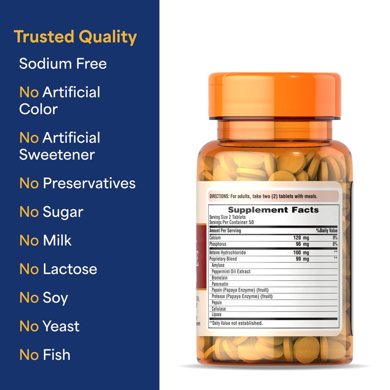 Puritan's Pride Multi-Enzyme Formula, Digestive Aid for Proteins, Fats, and