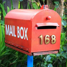 20 Pieces Mailbox Numbers for House Outside 0-9 Door Room Signs Self Adhesive Address Number Sticker for Office Wall Apartment Decorative(2 Inch,Gold)