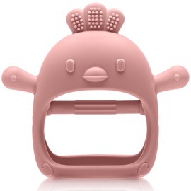 Baby Teething Toys for 0-6 6-12 Months, Never Drop Infant Teether Teething Mitten Toys for 0 3 6 9 12 Months, Newborn Soothing Teething Toy Gifts for 1 One Year Old Baby Boys Girls