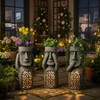 Whbbbj Easter Island Head Sculpture, Moai Statue Planter, Moai Solar