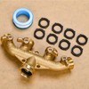 XIBETEO 4 Way Heavy Duty Solid Brass Garden Hose Splitter