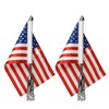 Aochuang Motorcycle Folding Flagpole Mounts Red American Flag for Harley