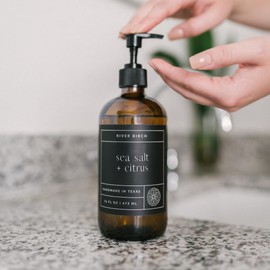 River Birch Sea Salt + Citrus Scented Natural Hand Soap Refill - Handmade Moisturizing Hand Wash Luxury Scented Hydrating Soap - Vegan and Non-Toxic - 32 Fl Oz