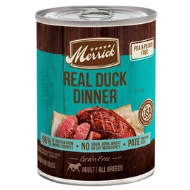Merrick Grain Free Wet Dog Food Real Duck Recipe - (12) 12.7 oz Cans