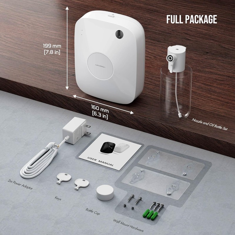 Airversa ANA Smart Waterless Essential Oil Diffuser for Large Room,