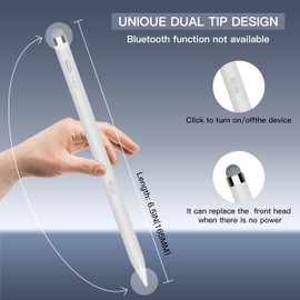 for Fire Max 11 Pen Dual-Tip Pencil, Fire HD 10/8/7 Stylus, Touch Screen Pen (White)