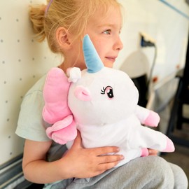 MOMO WAY Neck Pillow U-shaped Travel Pillow 2-in-1 Plush Pillow Animal Travel Pillow for Adults Children Travel Plane Various Shapes Plush Toy Unicorn