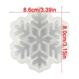 3D Snowflake Silicone Mold Christmas Candle Molds for Candle Making Supplies DIY Scented Candles Christmas Mold Winter Snowflake Decorations Soap Silicone Molds for Resin Plaster Crafts Home Decor