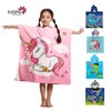 Junior Kids Hooded Wearable Beach Robe & Bath Towel Cape 150*70cm/Shark 4ea