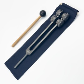 64 Hz OTTO Tuning Fork for Healing with Attenuator Extender – OSTEOPHONIC Tool for Sound Therapy and Biofield Application | Earthy Gray
