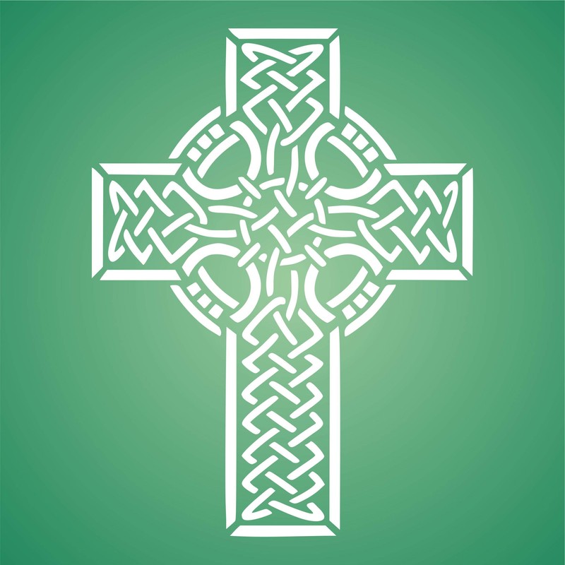 Celtic Cross Stencil, 6.5 x 8.5 inch - Celtic Druid
