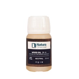 Natura Onecoat Wood Stain Oil - Sample - 25 ml, Neutral - Natural Wood Finish for Interior Furniture & Floor - Linseed Wood Oil - Environmentally Friendly - Hard Wax Oil for Color Sampling - VOC-Free