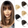 LOPHE Clip in Bangs, 100% Human Hair Bangs Clip in
