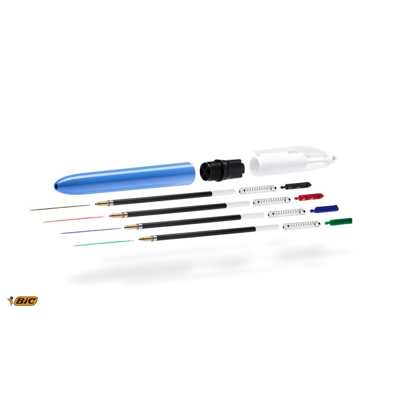 BIC 4 Colours Original Pens - Variety Pack of 3