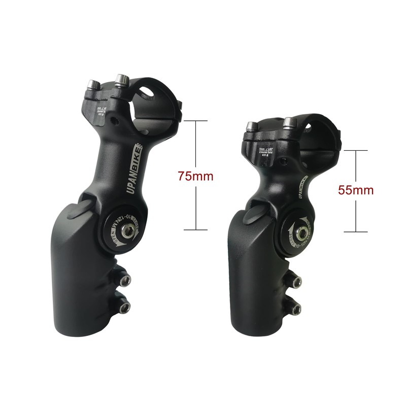 UPANBIKE Adjustable Bike Stem Riser Adapter 120 Degree 31.8mm*55mm Adjustale