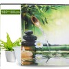 Aitsite 2020 Shower Curtain with Hooks Waterproof Shape-Retaining Bath Curtain