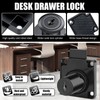 Desk Drawer Lock, 2 Pcs Cam Cupboard Locks with Key,
