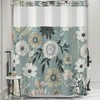 NAEMBCU No Hook Boho Shower Curtain with Snap in Liner