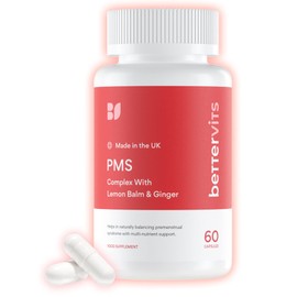 Bettervits PMS Complex | Period Pain | Cramps | Mood Swings | Regulation with Ashwagandha, Vitamins B, Calcium & More.
