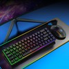 Snpurdiri 60% Wireless Gaming Keyboard and Mouse Combo,LED Backlit Rechargeable