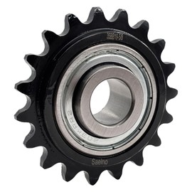 #35 Roller Chain Idler Sprocket Type C 5/8" bore 19 Tooth with Bearing 203KRR2,Hardened Antirust 1045 Steel Drive Sprockets 35BB19-5/8