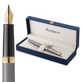Waterman Hémisphère Fountain Pen | Stone Grey (The Understated Edit Collection) | Fine Nib with Blue Ink | Gift Box