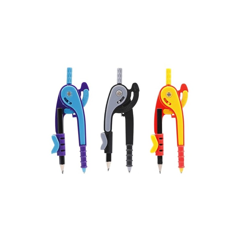 SURALIN 3 x Ergonomic Learning Compass with Safety Tip for