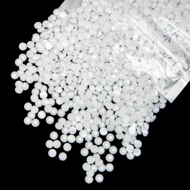 qiipii 10000PCS 2mm Small Solid White Resin Rhinestones for Crafting SS6 Pure White Flatback Jelly Stones Bulk Diamonds Gems Charms for Nails Face Eyes Makeup Tumblers Bottles DIY Crafts Clothes Shoes