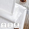 Vangao Net Curtains White Modern Kitchen Linen Look Bistro Curtain