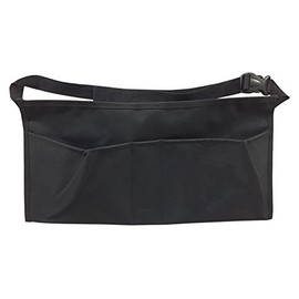 Commercial 3 Pocket Waist Apron Buckle Strap Comfortable Secure Fit. Black