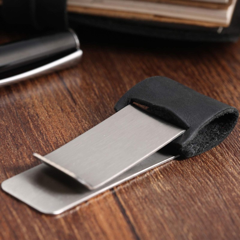 Set of 2 Leather Clips, Leather Pen Holder for Daily