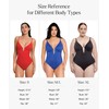 Popilush Tummy Control Swimsuits for Women Built in Shapewear Deep