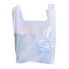 100 Large Plastic Grocery T-Shirt Bags - Plain White 12"