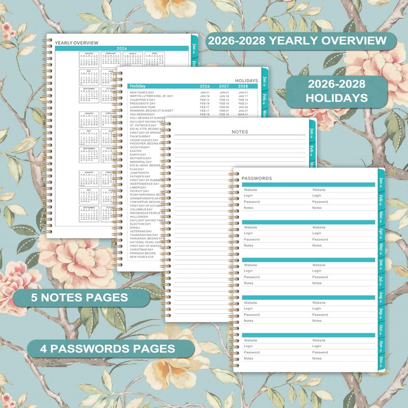 2026 Monthly Planner - 2026 Planner with Tabs, Monthly Planner/Calendar