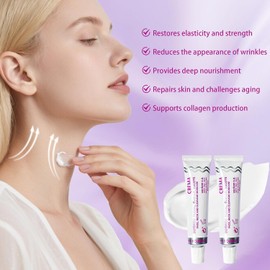 2PC Crema Antienvejecimiento para Mujeres,crema hidratante y regeneradoraCrema Facial, Cuello y Escote con Colágeno y Vitaminas ,Hidratante Profunda，Face Neck ,Decolleté Anti-ageing Cream with Collagen