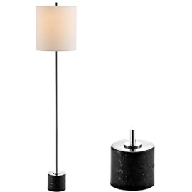 JONATHAN Y JYL2062A Levitt 60.5" Marble/Metal LED Floor Lamp Contemporary,Transitional for Bedrooms, Living Room, Office, Reading, Chrome