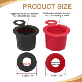 HQRNYP 8PCS Car Battery Terminal Cover, Battery Terminal Protector, Battery Post Terminal Cover Insulator Protector with Washers, Battery Positive and Negative Poles Stud Covers for Most Cars